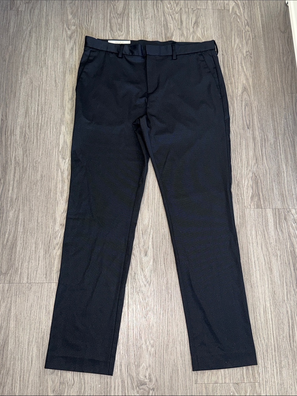 Perry Ellis portfolio Men's Black Dress Pants - Very Slim Tapered Sz 34